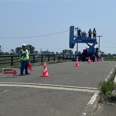 機材の準備から設置、交通誘導、終了は撤去までおまかせください